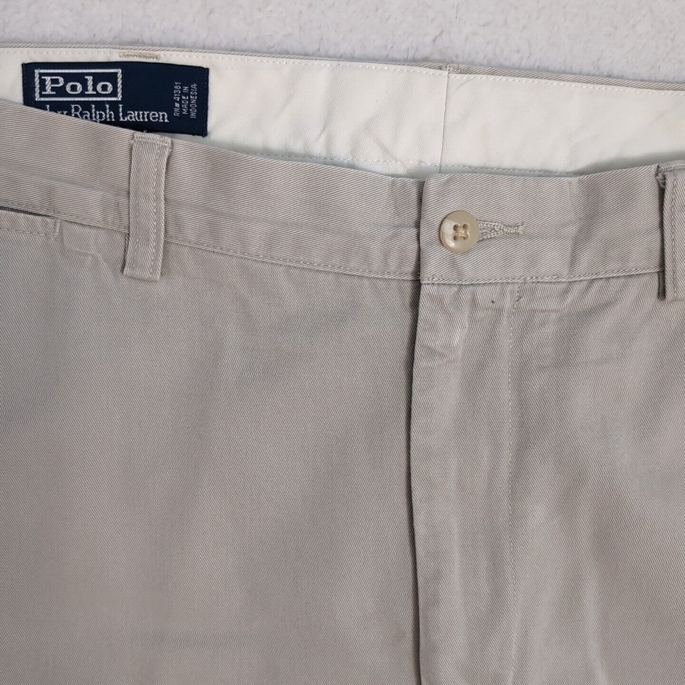 Vtg Polo Ralph Lauren Pants Mens Size 38x34 Beige‎ Prospect Pant 100% Cotton